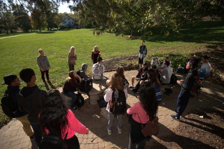 group of students outside